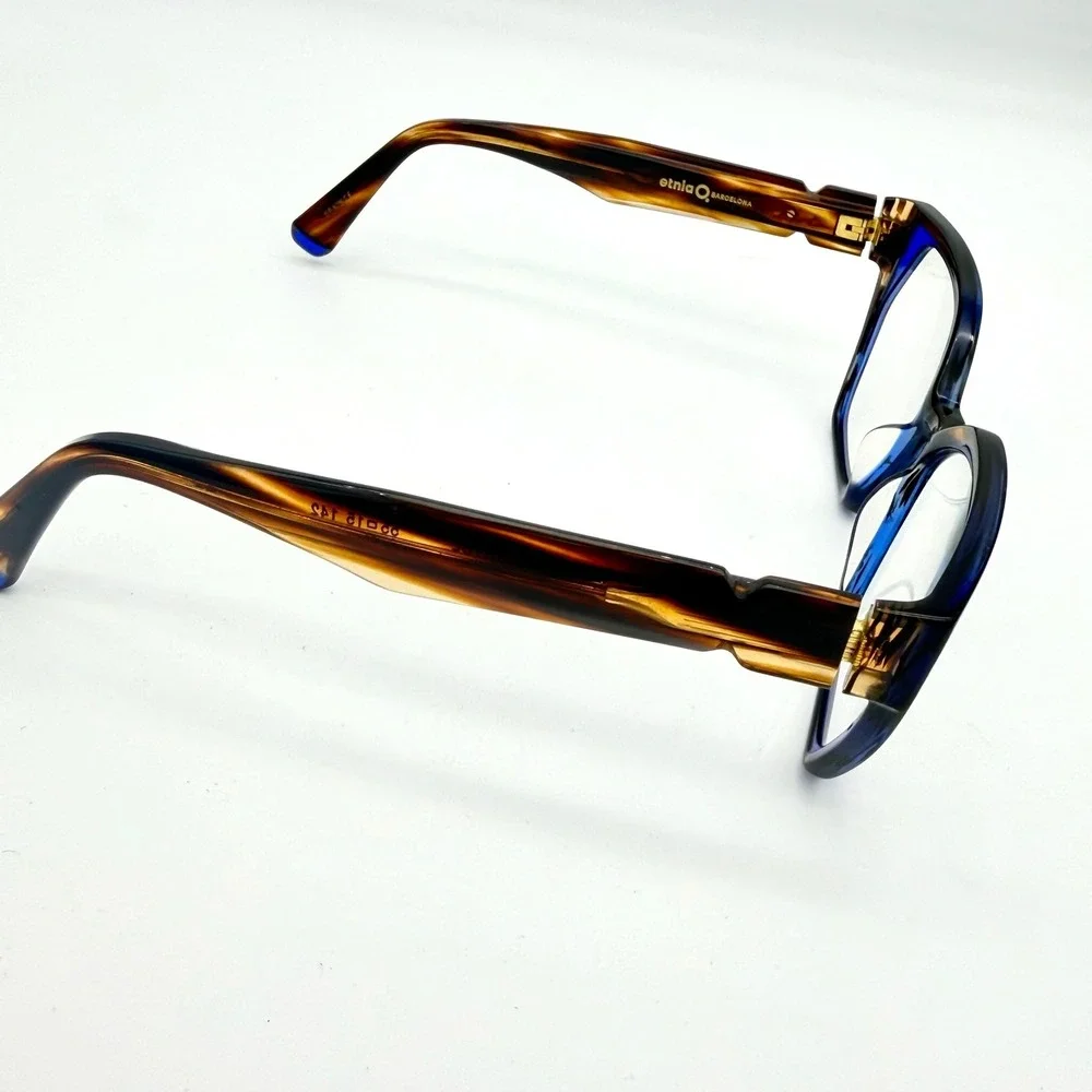 Etnia Barcelona Mambo Rx 3 Eyeglass Frames 55-15 Havana Blue Tortoise